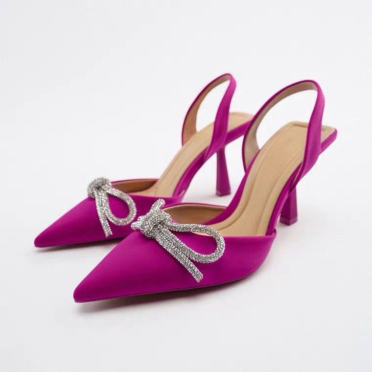Sandali da donna a tacco alto con colore bianco rosso blu